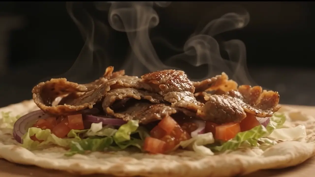 Havada uçuşan döner malzemeleri